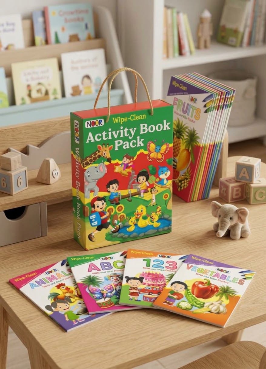 NOOR Wipe-Clean Activity Book Pack – 10 Books