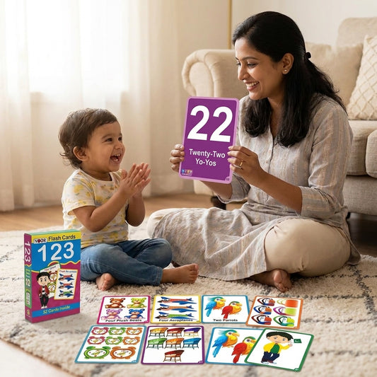 123 Number Flash Cards for Kids – Counting (32 Cards)