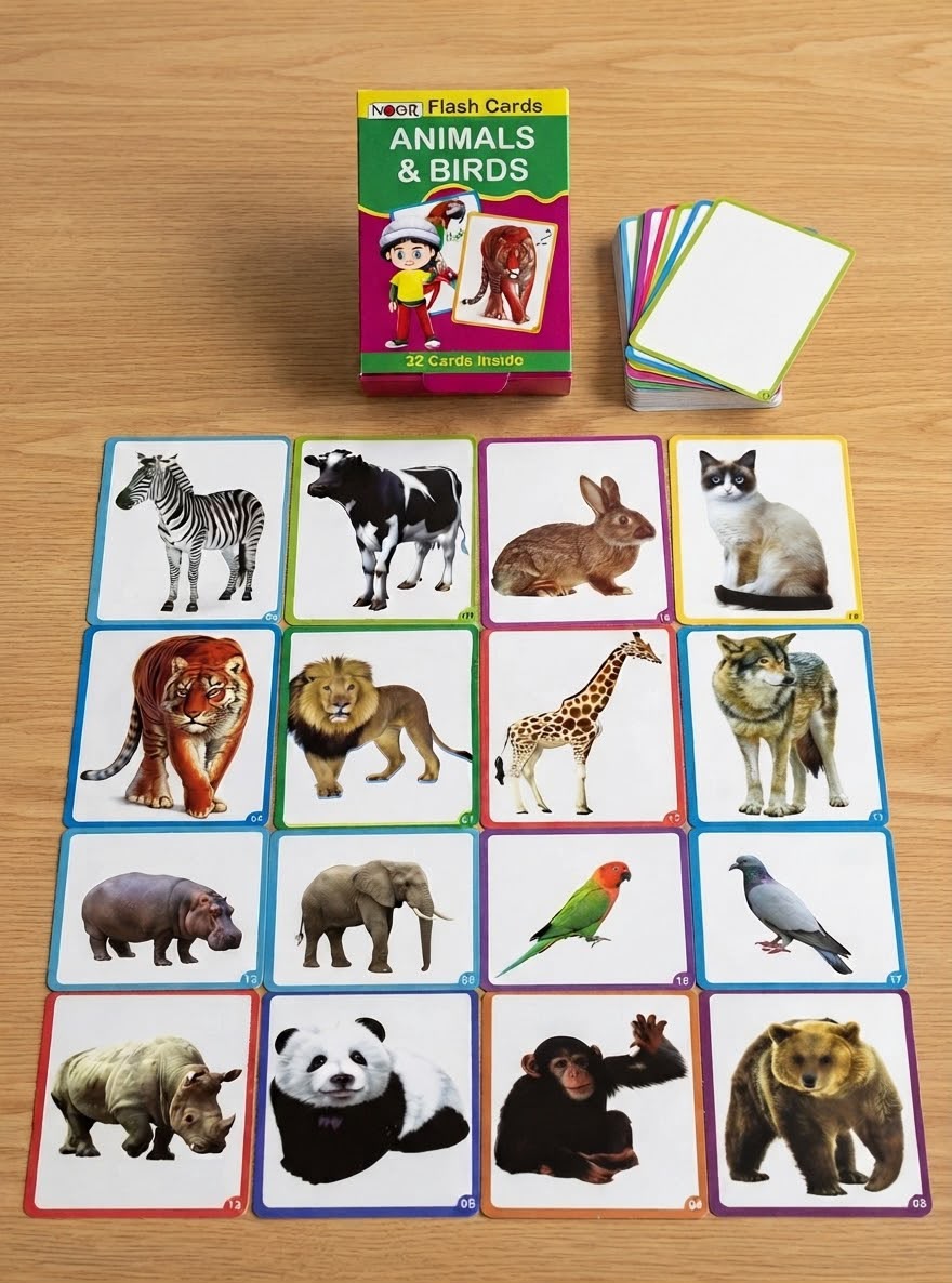 NOOR Flash Cards – Animals & Birds (32 Cards)