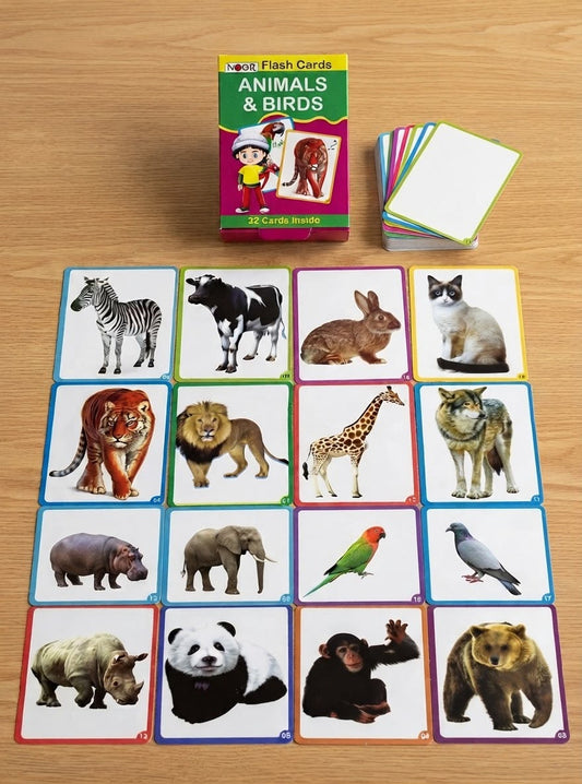 NOOR Flash Cards – Animals & Birds (32 Cards)