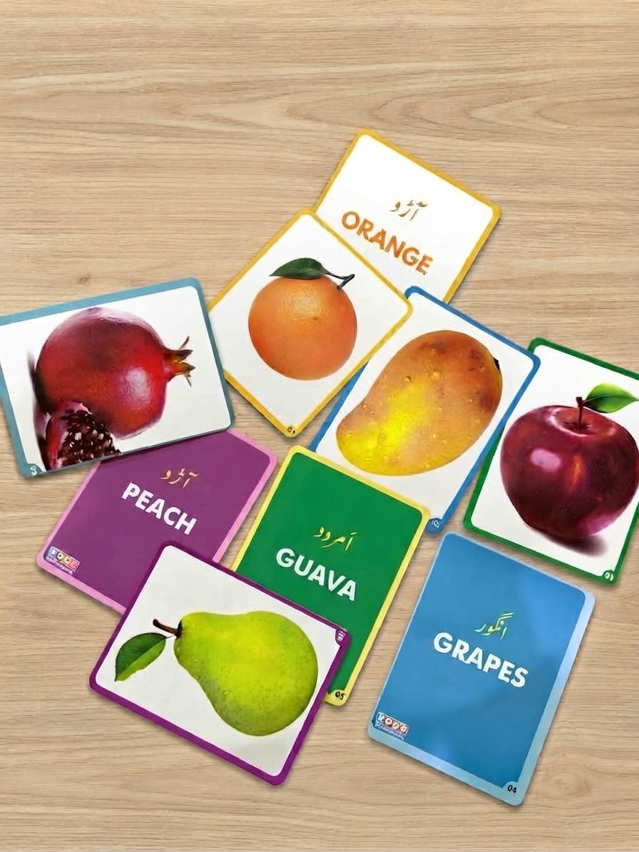 NOOR Flash Cards – Fruits & Vegetables (32 Cards)