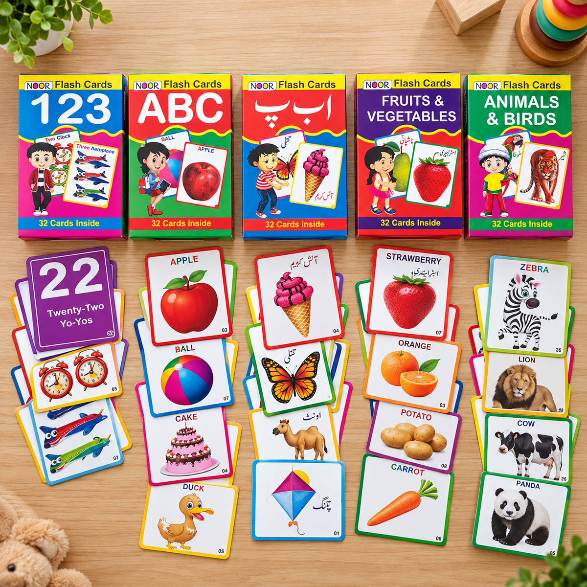 Flash Cards Complete Bundle for Kids – 5 Boxes, 160 Cards
